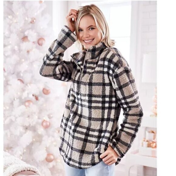 Koolaburra by UGG Brushed Back Sherpa Pullover - L - Picture 1 of 9